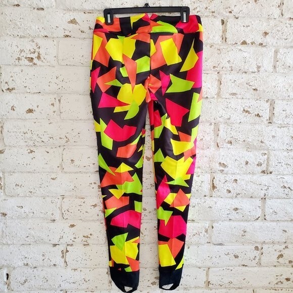 Shinesty Romania Women's Ski Pants 80s 90s Geometric Print Snow Winter Sz Small - Picture 2 of 15